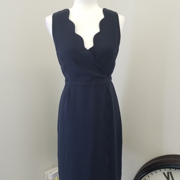 Classic Navy Scallop J Crew Dress - Picture 3 of 8